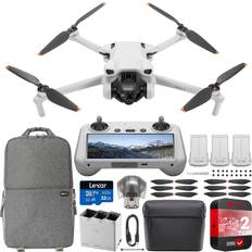 RC Toys DJI Mini 3 Camera Drone Quadcopter + RC Smart Controller (with Screen) + Fly More Kit 4K Video 38min Flight Time, True Vertical Shooting Intelligent Modes Bundle w/Deco Gear Backpack Accessories