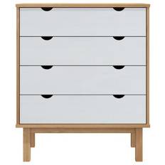 vidaXL Otta Brown/White Chest of Drawer 30.1x35.4"