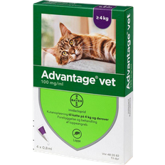 Loppemiddel katte advantage Bayer Advantage Vet Cats 100mg/ml 4x0.8ml