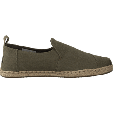 Green - Men Espadrilles Toms Deconstructed Alpargata Rope - Olive Washed Canvas/Rope