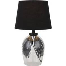 D Table Lamps Black Encased Leaf Table Lamp