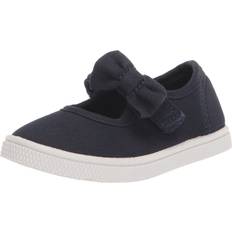 Children's Shoes The Children's Place The Children's Place,baby-girls,Slip on Sneakers,Uniform Bow Strap Canvas Sneakers,Navy,11 Toddler