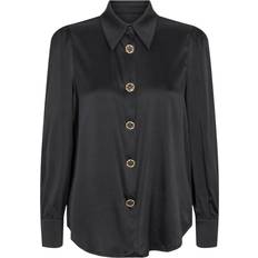 Sand Copenhagen Bluser Sand Copenhagen 3176 Matt Latia Lux Kvinde Skjorter hos Magasin Black