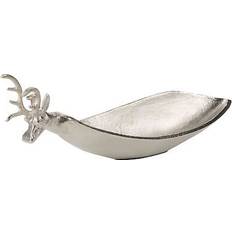 Beliani Trinket Dish Reindeer Silver ANGKOR Vase