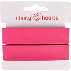 Infinity Hearts Skråbånd Bomuld 40/20mm 95 Fuchsia 5m