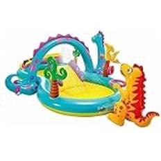 Intex Dinoland Play Aufblasbares Wasserspielzentrum, verschiedene Modelle mit und ohne Vulkan Mehrfarbig, 333x229x112 cm, 280 Liter