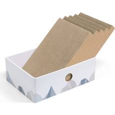 Conlun Conlun Cat Scratcher Box with Cat Scratching Board-Portable Cardboard