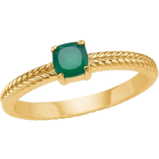 Agat Ringe Carre Ring - Gold/Agate