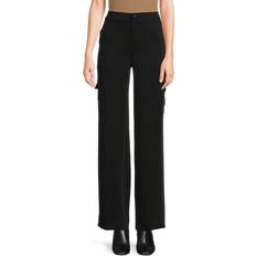 Pants Karl Lagerfeld Paris Women's Solid Cargo Pants Black