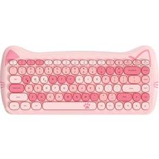 Keyboards Dsport 3060i Bluetooth Wireless Keyboard Cute Pet 84 Keys Support Mac iOS Windows Android