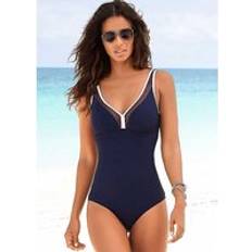 Transparent Swimwear Lascana Contrast Piping Shaping Swimsuit Transparent