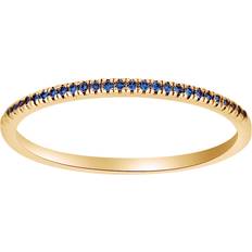 Siersbøl HEART 14kt. guld alliancering m/safir