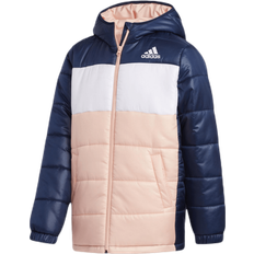 Adidas Junior Padded Stadium Jacket - Pink/Blue/White