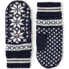 Vita Vantar Barnkläder Hestra Kids' Nordic Mittens, 3, Navy/Offwhite