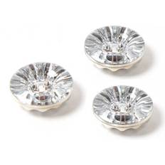 Black Buttons Hemline Clear Novelty Crystal Button 3 Pack