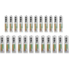 EBL EBL 24pcs AA AAA NiMH Rechargeable Batteries, 12 x 2800mAh AA Batteries bundle with 12 x 1100mAh AAA Batteries