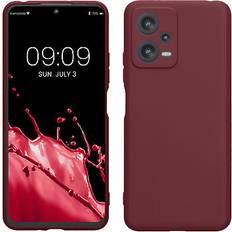 Kwmobile Hülle kompatibel mit xiaomi redmi note 12 5g poco x5 5g handyhülle silikon handy Bordeaux Violett 7,70 cm