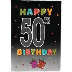 Caroline's Treasures Carolines Treasures CJ1124GF Happy 50th Birthday Flag Garden