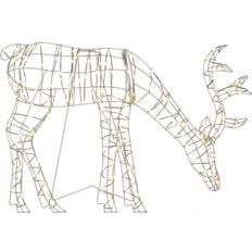 Star Trading Atja Silhouette Reindeer White Jullampa 64cm