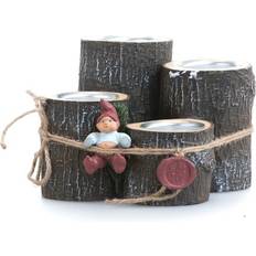 Keramik Julelysestager Klarborg Bette Kræn Brown Julelysestage 4cm