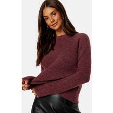 Pieces Ellen LS O-Neck Knit Tawny Port