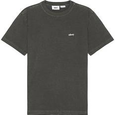 Obey T-shirts Obey Lowercase Pigment Short Sleeve Tee in Black. M, L