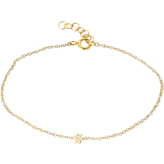 Zoe Lev Tiny Flower Bracelet - Gold/Diamond