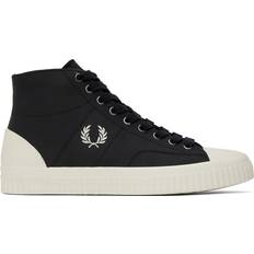 Fred Perry Women Trainers Fred Perry Black Mid Hughes Sneakers D57 BLACK/ECRU