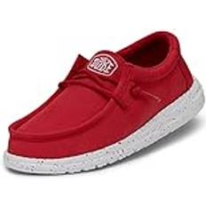 Hey Dude Wally Youth Slub Canvas Grundschule Schuhe Red