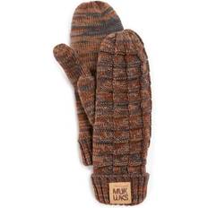 Brown - Women Gloves & Mittens Muk Luks Women's Patch Pom Mittens, Brown