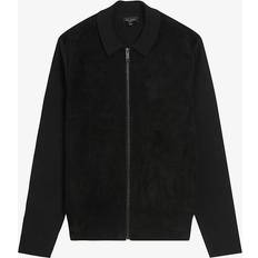 Ted Baker Outerwear Ted Baker Pieter Suede Zip Through Black