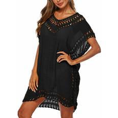 Black - Women Swimsuit Cover-Ups & Sarong Wraps J&Y V-Neck Summer Sarong Black