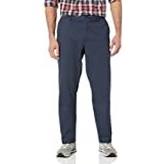Amazon Essentials Herr Rak Passform Skrynkelfri Platt Framsida Chinos Byxa - Marinblå