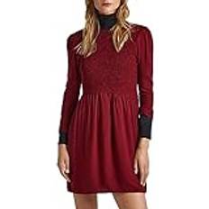 Men - Red Dresses Pepe Jeans Damen Kasia Dress, Red Burgundy