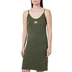 Alpha Industries Dam Klänningar Alpha Industries Basic Dress Logo Casual Damklänning Dark Olive