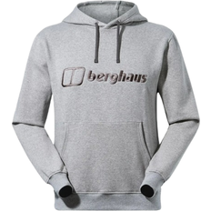 Elastane/Lycra/Spandex - Men Jumpers Berghaus Men's Logo Hoody - Dark Grey