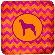 Orange Coasters CoolCookware Scottish Deerhound Chevron Set Coaster