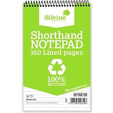 Silver Notepads Silvine 160 Page 8x5 Shorthand Recycled 8mm