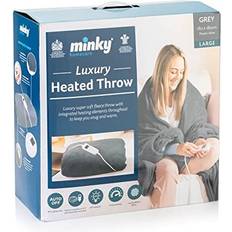 Minky Luxury Heated Blankets Grey