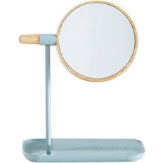 Green Makeup Mirrors Tlily Wooden Desktop Magnifying Beauty Mirrors 360 Rotation Countertop Mirror for Makeup Green