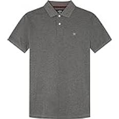 Hackett London Men's Stripe Polo Shirt, Charcoal