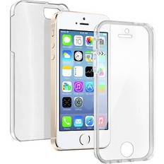 Apple iPhone 5/5S/SE Coques de téléphone portable Avizar Coque Intégrale Transparente iPhone SE 5 et 5S Protection Avant Arrière