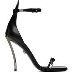 Versace Heeled Sandals Versace Black Pin-Point Heeled Sandals 1B00P Black IT