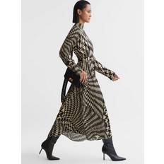 Reiss Dresses Reiss Kate Abstract Dogtooth Black/White