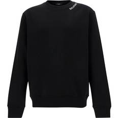 Balmain Homme Pulls Balmain Sweater Van Biologisch Katoen Met Geborduurd Logo - Zwart