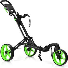 Golf Trolleys on sale Goplus Folding Swivel Wheel Bag Cart Green