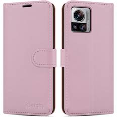 Gold Wallet Cases iCatchy Rose Gold For Motorola Edge 30 Ultra Leather Wallet Book Cover Not/Specified