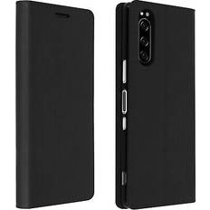 Avizar Funda Sony Xperia 5 Piel, Negro