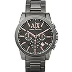 Armani Exchange herrkronograf, i rostfritt stål, 45 mm boettstorlek, grå AX2086