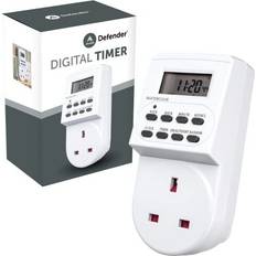 24 Hour Digital Timer Plug Electric Switch Energy Saver Timer Standard Size Digital Plug-in Timer Socket 240v 3 Pin Plug with